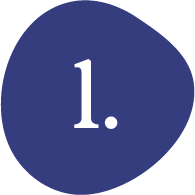 a blue circle with white text on it