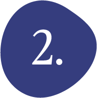 a blue circle with white number on it